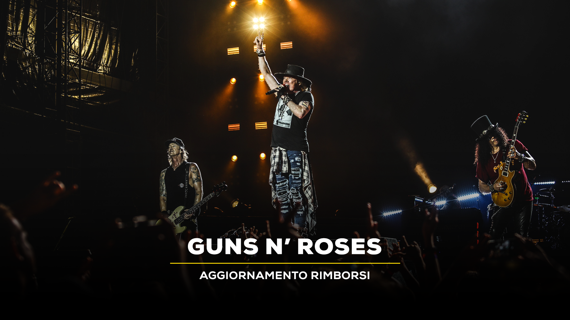 Aggiornamento rimborsi per lo show dei Guns N